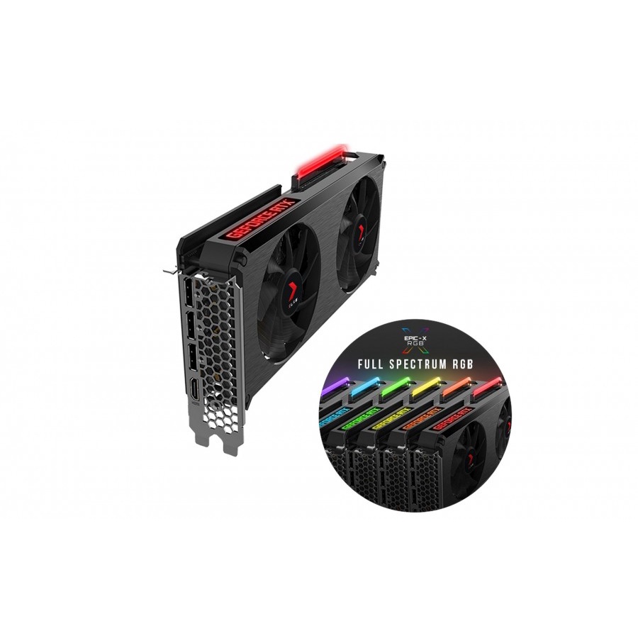 Card màn hình - VGA PNY GeForce RTX 3060Ti 8GB XLR8 Dual Fan| 8GDDR6| LHR| - Hàng Chính Hãng