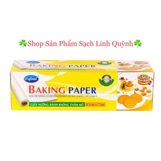Giấy nến nướng bánh 45cmx75m EUfood - Nhập khẩu Na Uy (Baking paper, giấy nướng bánh không dầu mỡ)