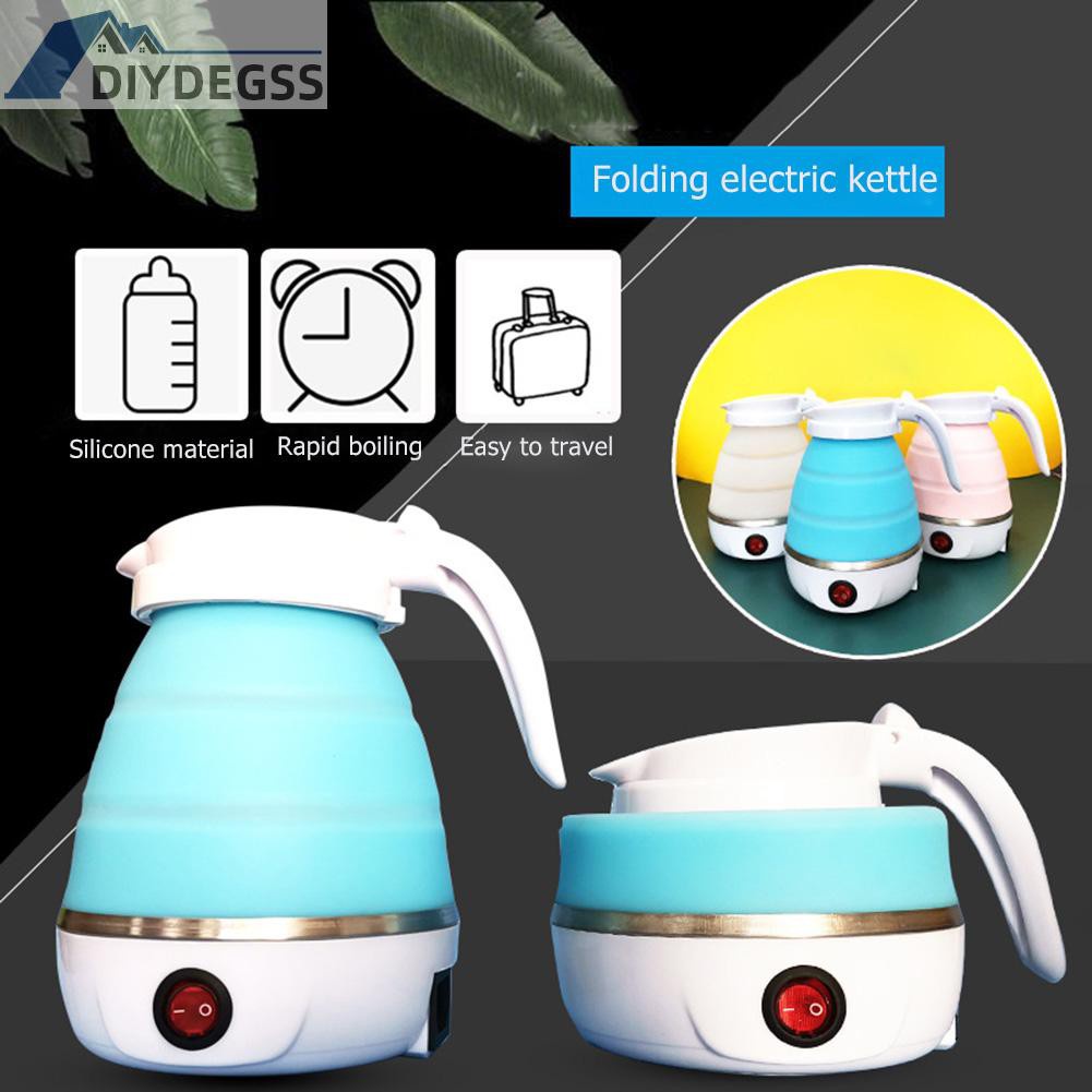 Diydegss2 600W Silicone Boiler Water Pot Foldable Electric Kettle for Travel Home