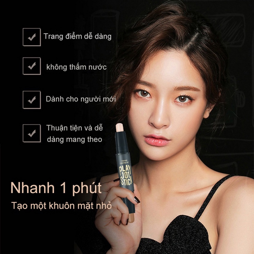 Bút tạo khối 2 đầu Che khuyết điểm thanh highlight nội địa trung GALA HOME