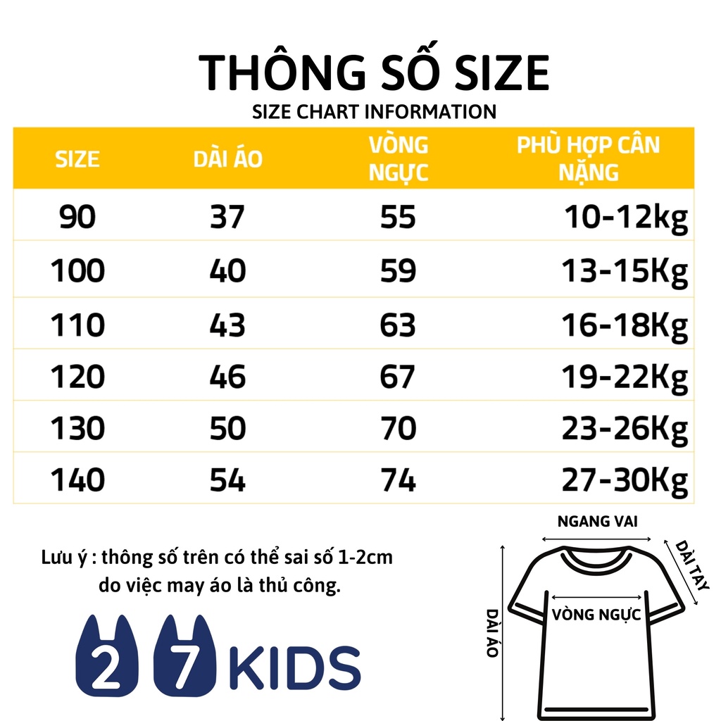 Áo thun bé gái ngắn tay 27Kids áo cộc nữ 100% Cotton cho trẻ từ 2-10 tuổi GSTS2