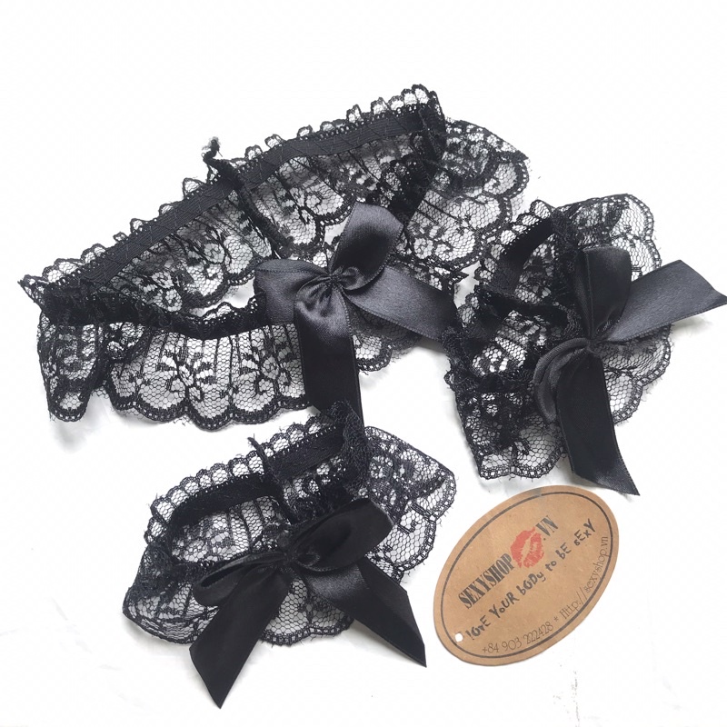 Vòng ren đùi cô dâu phong cách châu âu. Vòng đùi đẹp có thể biến tấu thành vòng cổ chocker