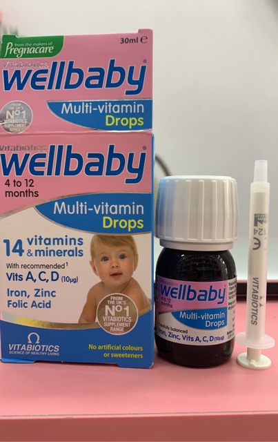 Vitamin tổng hợp Wellbaby vitamin drops cho bé từ 4 tháng