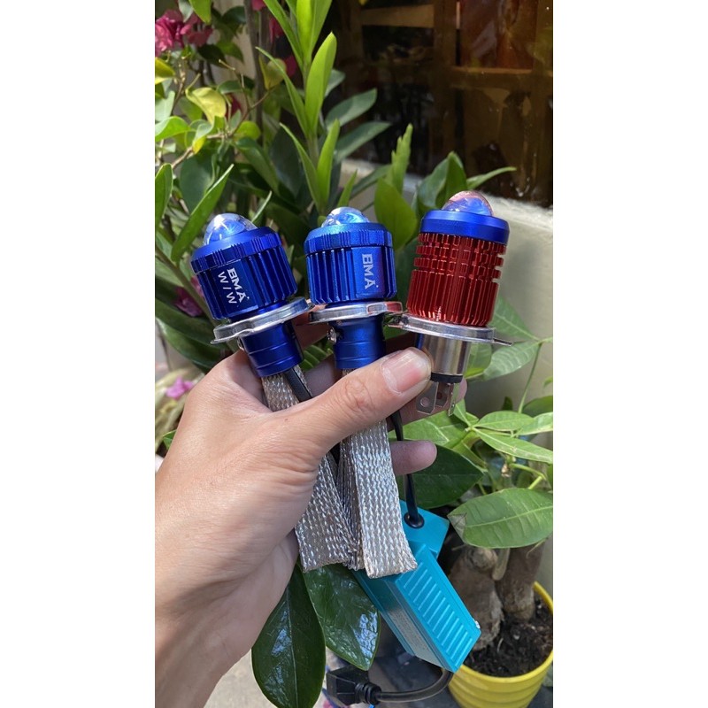 đèn led bi cầu ( full trắng )30w full gắn xe máy ( 2 chế độ sáng)