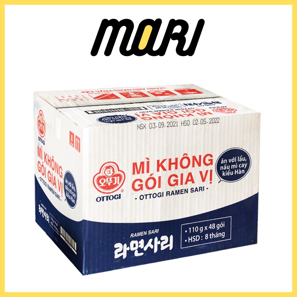 Thùng 48 gói Mì Không Gia Vị Ottogi 110g - Chuyên nấu mì cay