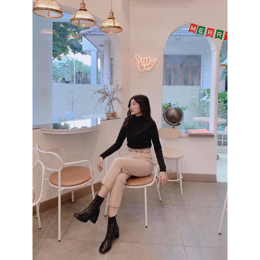 [Mã FAMARAL1 giảm 10K đơn 50K] Quần baggy nữ kaki trơn chun lưng cao cá tính
