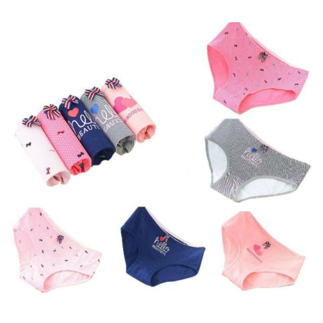 HỘP QUÀ TẶNG _COMBO 5 QUẦN CHIP NỮ 100% COTTON CAO CẤP