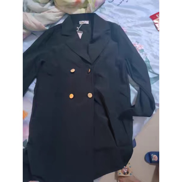 Sẵn Đen(Hàng Đẹp)Ảnh thật 4 hình cuối-Đầm sơ mi cổ vest thời trang Ulzzang | BigBuy360 - bigbuy360.vn