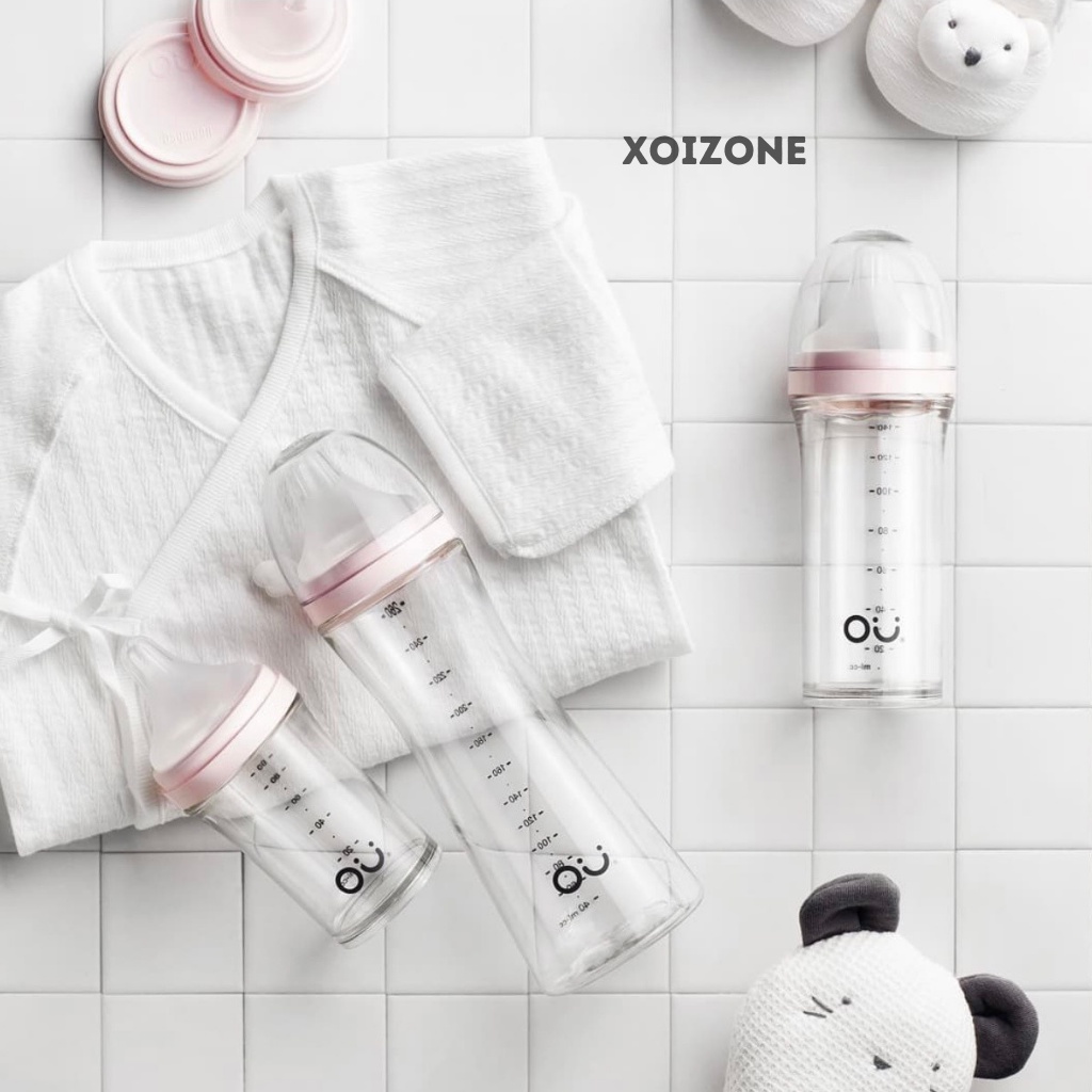 Bình sữa OUWISH Chính hãng Hàn Quốc 140ml/260ml và lẻ 1 núm ti Ouwish cho bé