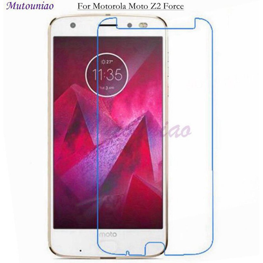 Set 2 Miếng Dán Kính Cường Lực Bảo Vệ Màn Hình Chống Bám Vân Tay Tiện Lợi Dành Cho Motorola Moto Z2 Force