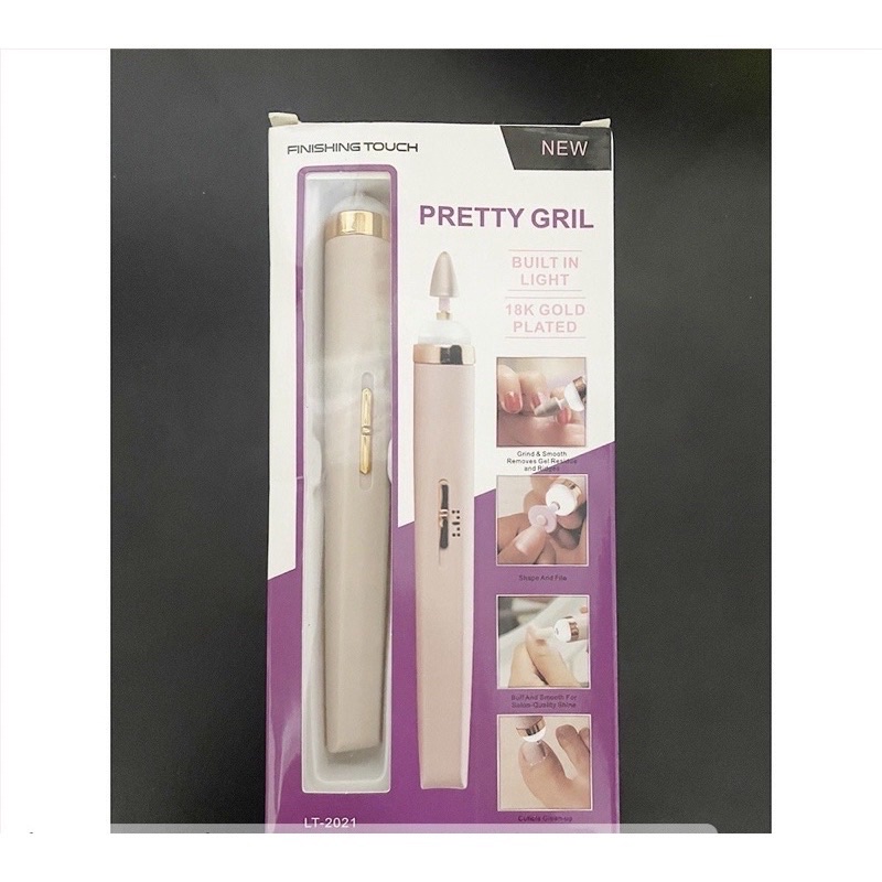 Máy mài móng Finishing Touch Máy dũa móng tay làm nail chuyên nghiệp 5 đầu mài có đèn led loại sạc điện