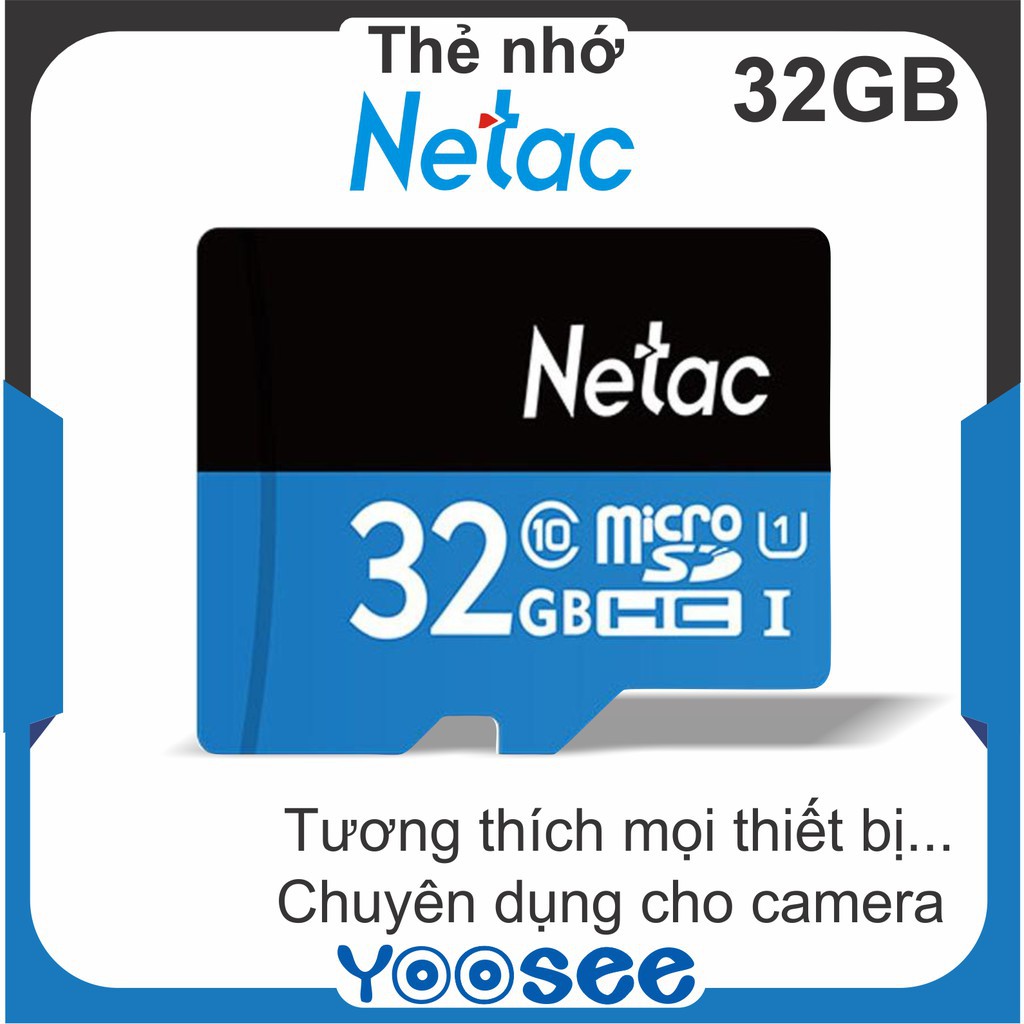 Thẻ Nhớ SD Micro NETAC 32GB Class 10