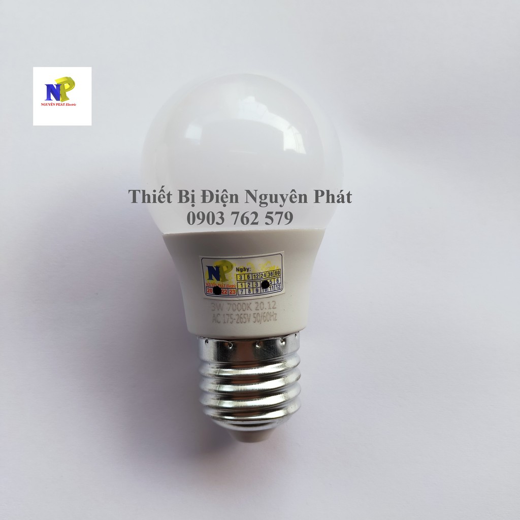 Bóng Đèn Led Bulb Kín Nước 3w Ánh Sáng Trắng/Vàng
