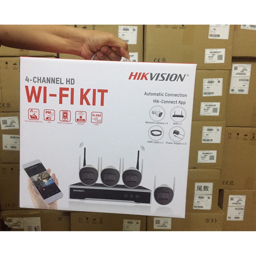 Trọn Bộ Kit Camera Wifi Không dây Hikvision 2MB NK42W0H(D) - NK44W0H(D) 4MB FullHD 2K 1080P - Chính hãng Bảo hành 2 năm