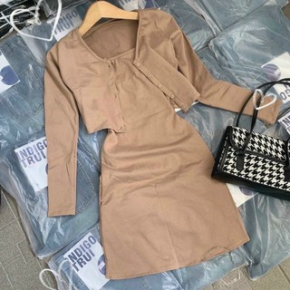 Set váy dây kèm áo khoác xinh 🌱🌱🌱🌱n