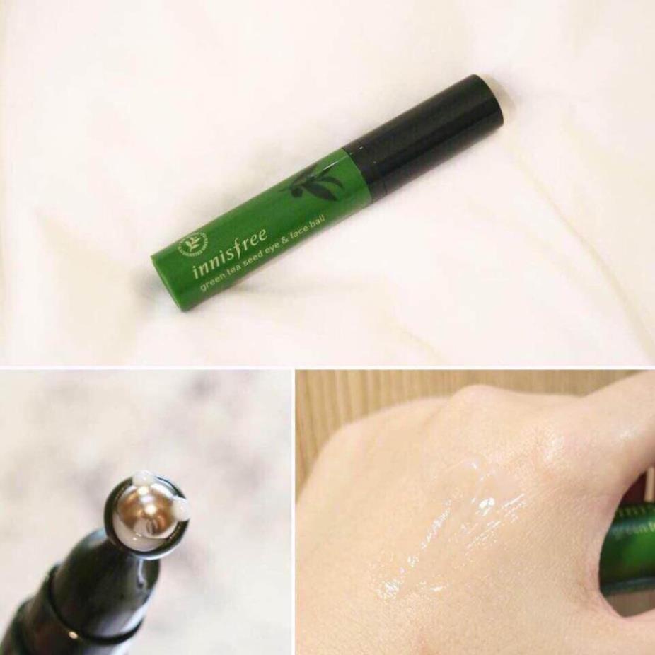 Thanh Lăn Dưỡng Mắt &amp; Da Mặt Innisfree Green Tea Seed Eye &amp; Face Ball ( Hàn Quốc )