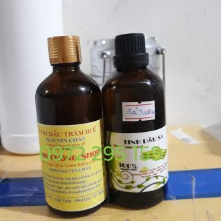 Tinh dầu tràm 1 chai tràm 100ml và 100ml sả java