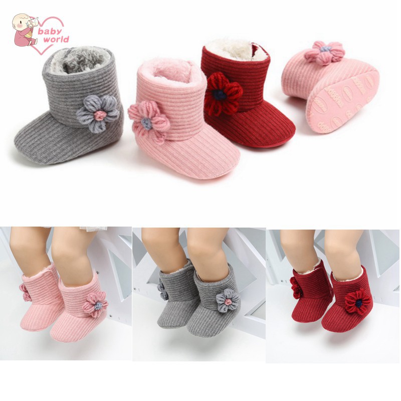 Giày boot lót bông giữ ấm phong cách mùa đông xinh xắn cho bé gái