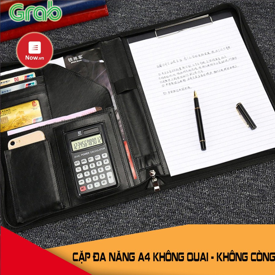 Cặp tài liệu A4 đa năng nhiều ngăn (không kẹp giữa, không quai xách)