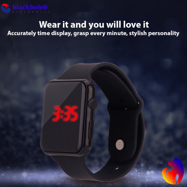 Đồng hồ đeo tay điện tử dây đeo bằng silicone dành cho trẻ em