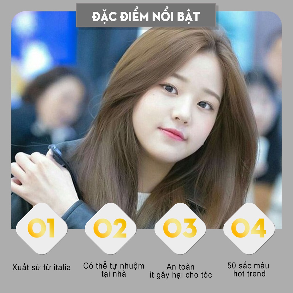 Thuốc nhuộm tóc nâu lạnh ánh khói không cần tẩy tại nhà giá rẻ chính hãng OLAP - Hương Dịu COSMETIC