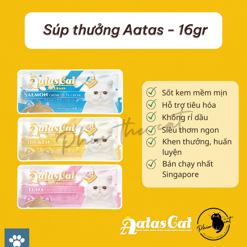 Súp thưởng AATAS cho mèo siêu ngon - 16gr | phinthecat