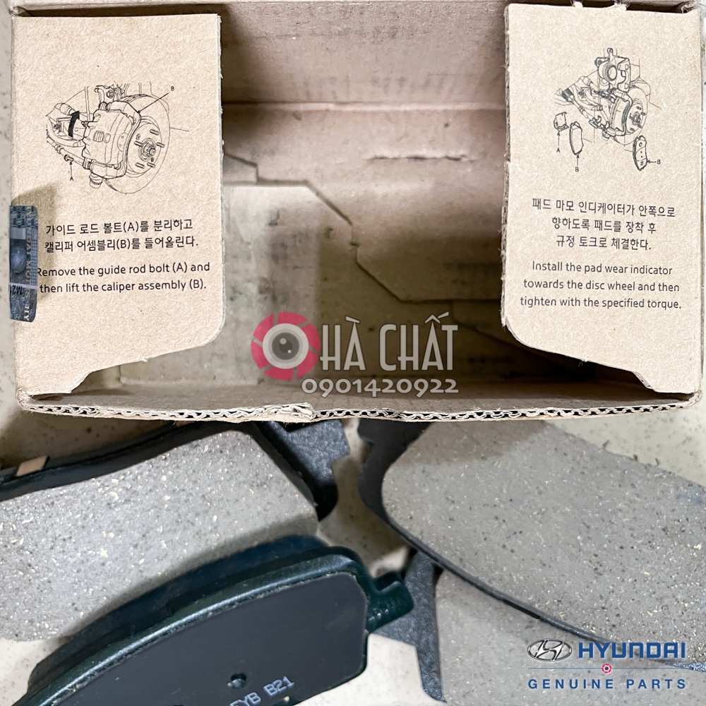 Má phanh trước & sau SANTAFE 🚘 nhập khẩu HYUNDAI MOBIS Hàn Quốc 🎯 Bảo hành 100% là hàng chính hãng