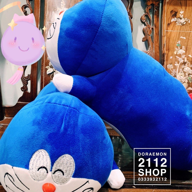 Gấu bông Doraemon 55cm (có chăn bông bên trong) gấu mền 2in1