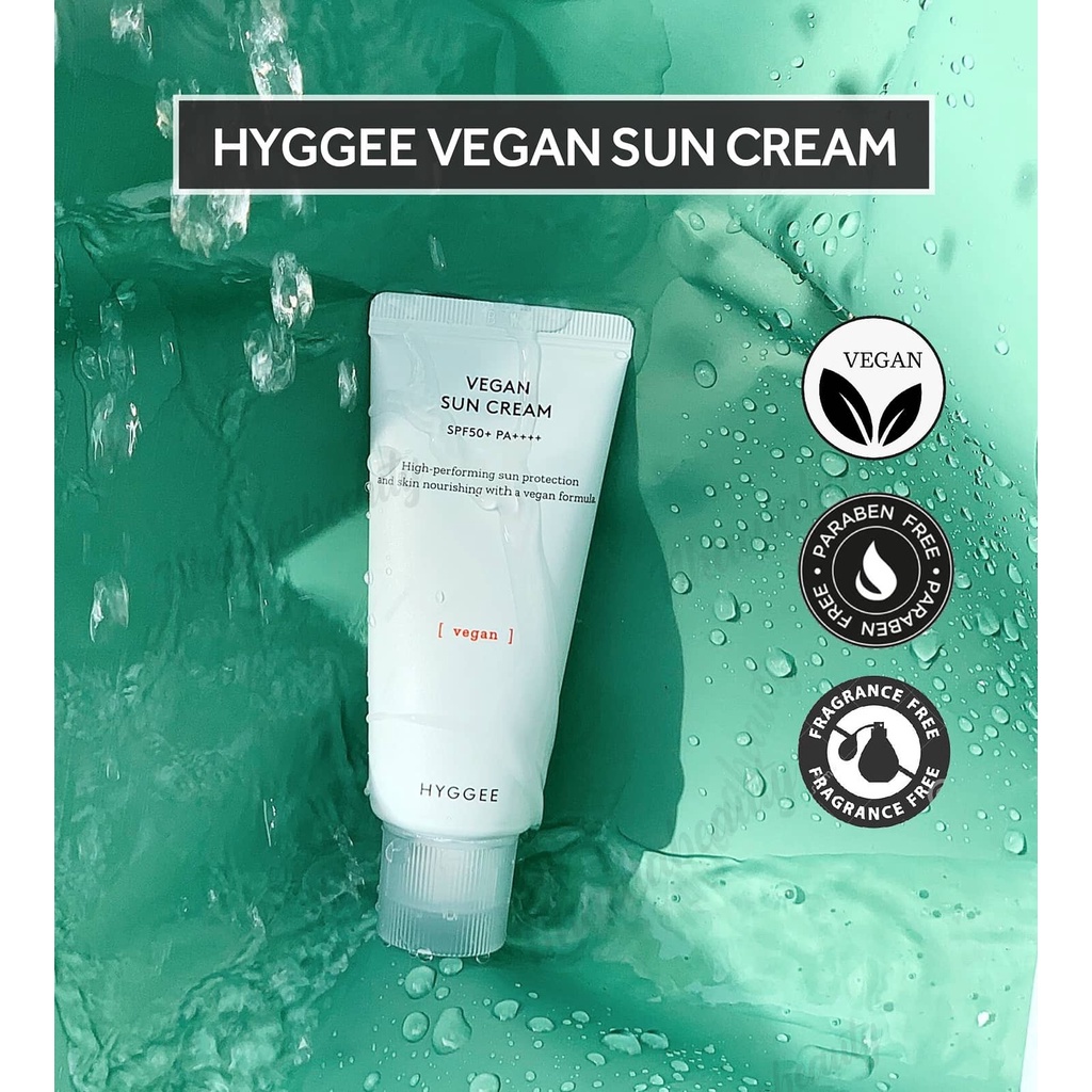 Kem Chống Nắng Dưỡng Ẩm Dịu Nhẹ Thuần Chay HYGGEE Vegan Sun Cream 50ml SPF50+/PA++++