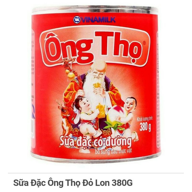 sữa Đặc Ông Thọ xanh lá/ nắp khui/ Trắng Chữ Xanh/đỏ Lon/ hộp giấy 380G