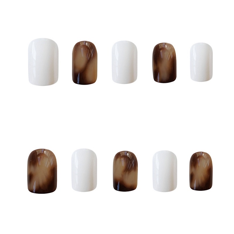 Bộ 24 móng giả N132 dáng móng ngắn ( Tặng kèm keo và dũa )