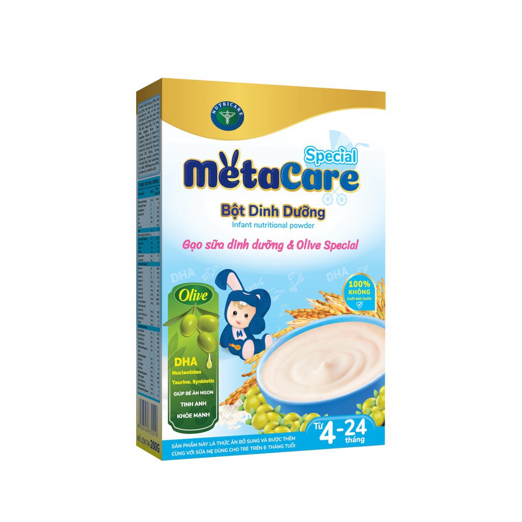 Bột ăn dặm Nutricare Metacare đầy đủ 13 loại (200g)