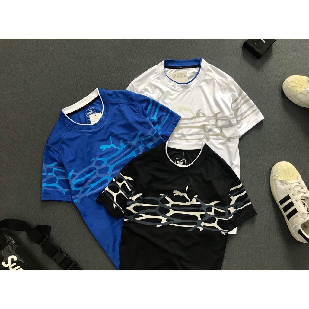 Áo thun thể thao nam 💖FREESHIP_xD83D_ áo thun phối hoạ tiết báo đen cách điệu cao cấp - Thời trang Hansara 247