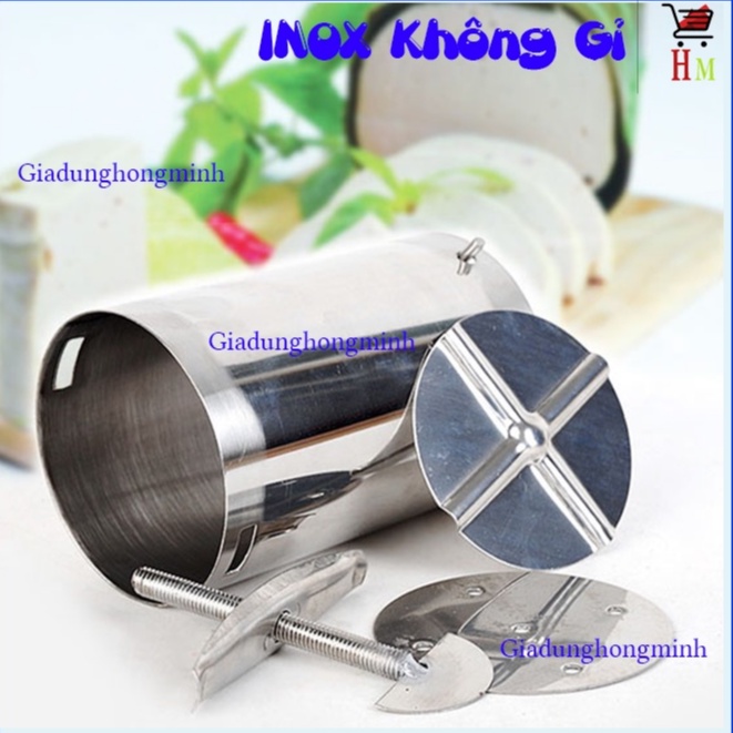 [CHÍNH HÃNG⚡] Khuôn Làm Giò Chả Lụa, Giò Thủ Loại 1 Chuẩn Inox 304 Cao Cấp 1-2 kg Tiện Lợi