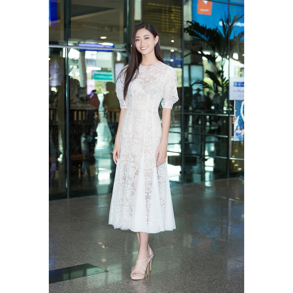 Đầm trắng thướt tha mặc đi tiệc siêu lung linh