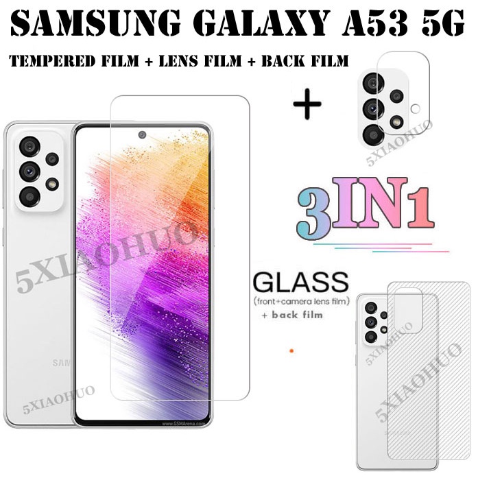 Set Kính Cường Lực Trong Suốt 3 Trong 1 + Miếng Dán Cường Lực Bảo Vệ camera Cho Samsung Galaxy A53 5G Samsung Galaxy A03 A53 A52 A52S 5G Và Kính Cường Lực