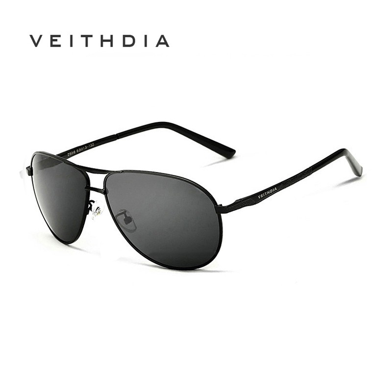Kính râm thể thao VEITHDIA 2556 phân cực phong cách phi công cổ điển dành cho nam