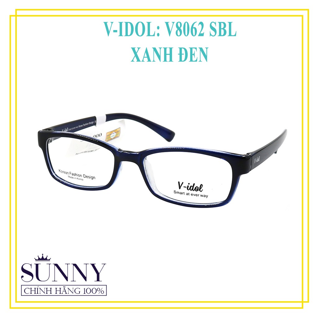 Gọng kính nam nữ chính hãng Vidol V8062 SBL - kèm tem thẻ bảo hành toàn quốc
