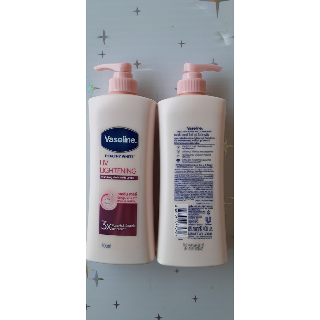 Sữa Dưỡng Thể Trắng Hồng Vaseline UV Lightening 3X 400ml