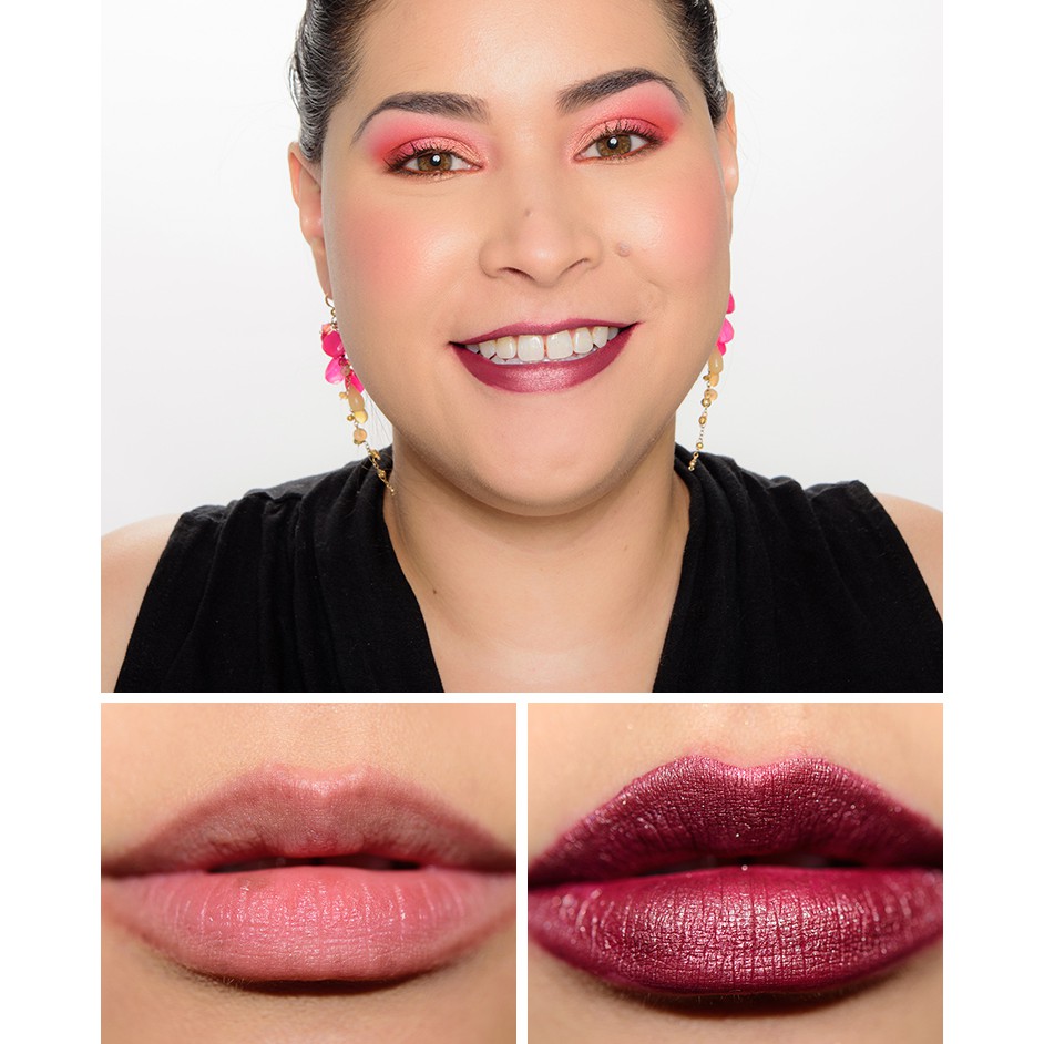 Son kem lì ánh kim NYX Professional Makeup Liquid Suede Metallic Matte Lipstick Modern Maven Mauve Mist Exposed 4ml