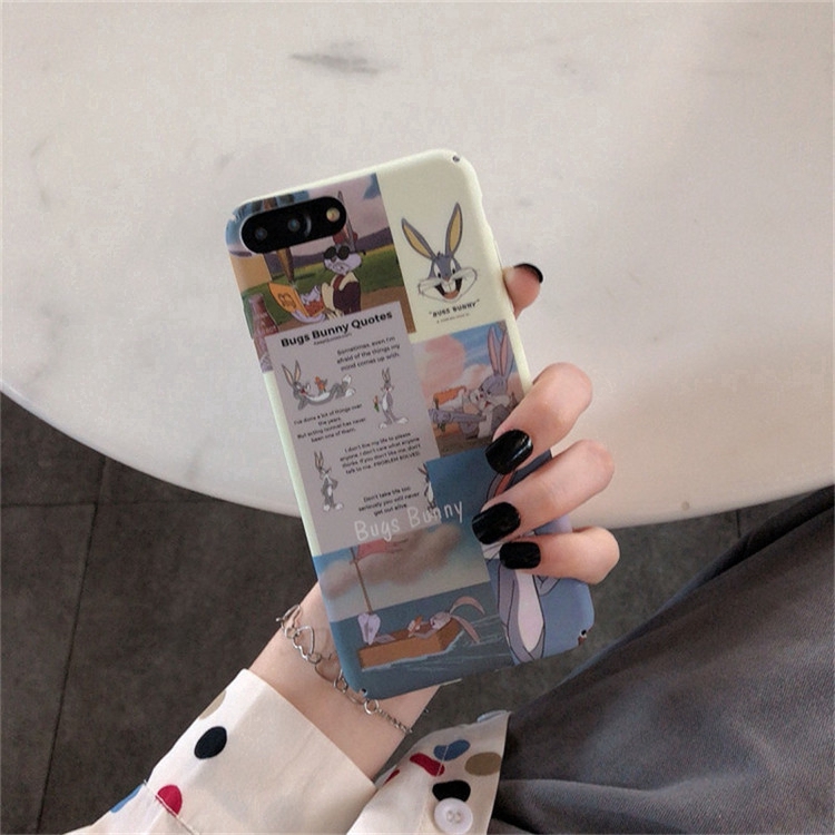 Xiaomi Mi 8 Lite Youth 8SE 9 9SE 8X A2 6X Note 7 8 Pro 9 9T K20 Pro Casing Hard PC Case Simple Rabbit Illustration Pattern Cover