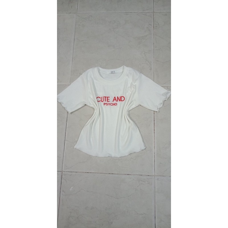 ÁO CUỐN BIÊN THÊU CHỮ CUTE AND THUN RÍP