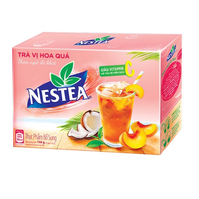 Combo 4 hộp Trà vị hoa quả Nestea (Hộp 12 gói x 12g)