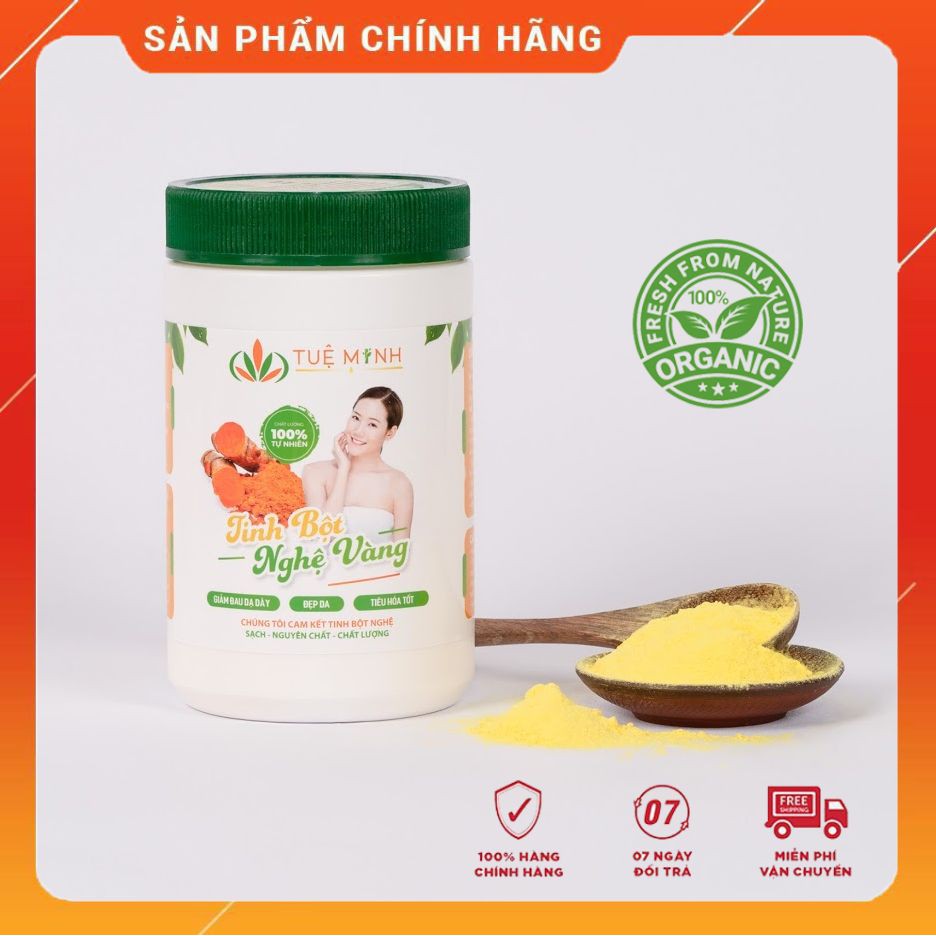Tinh bột nghệ vàng nguyên chất Tuệ Minh cao cấp 1 hộp 0,5kg | BigBuy360 - bigbuy360.vn