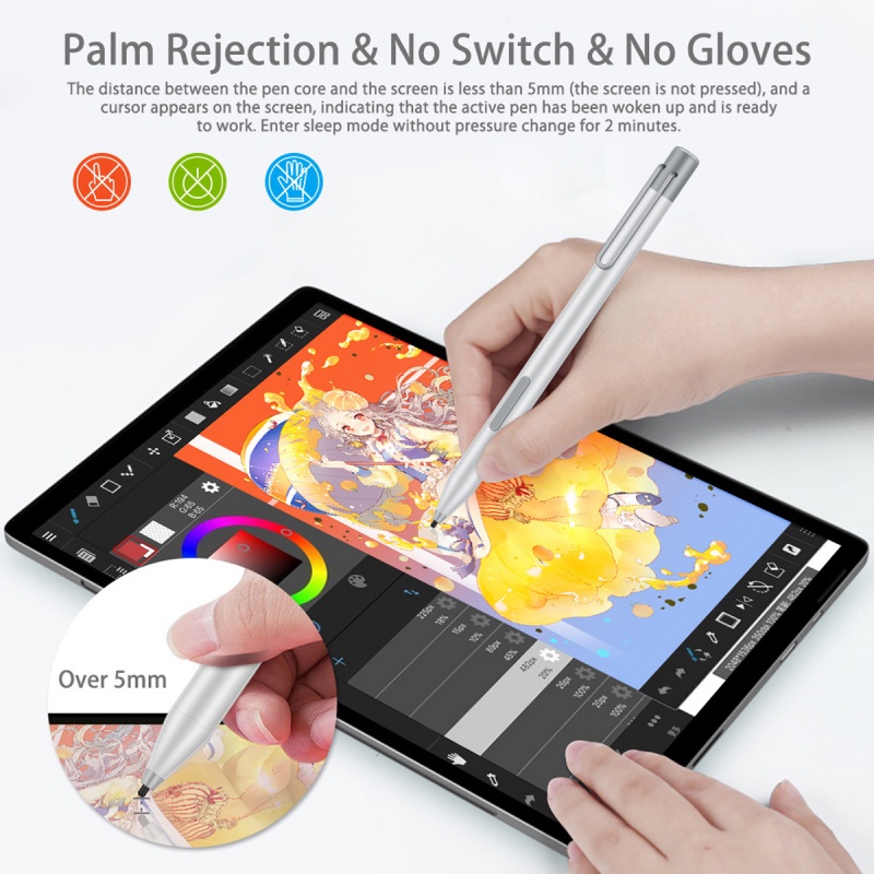 Bút cảm ứng FONKEN thích hợp cho Microsoft Surface Pro 3/4/5/6/7/X Surface Go Book 3 Laptop HP Envy X360 ASUS