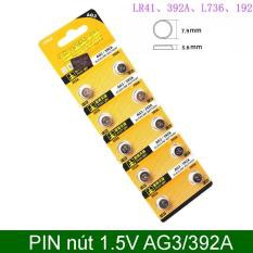 Set 5 viên Pin cúc áo AG3 LR41 / 392A / L736/192 TianQiu