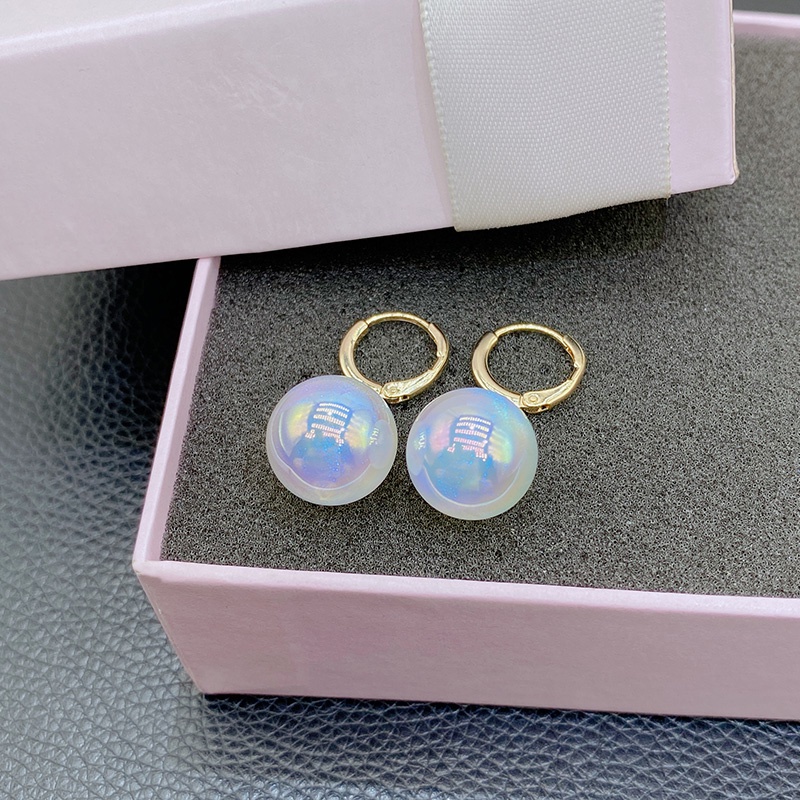 Bông Tai Đính Ngọc Trai Phong Cách Baroque Đơn Giản