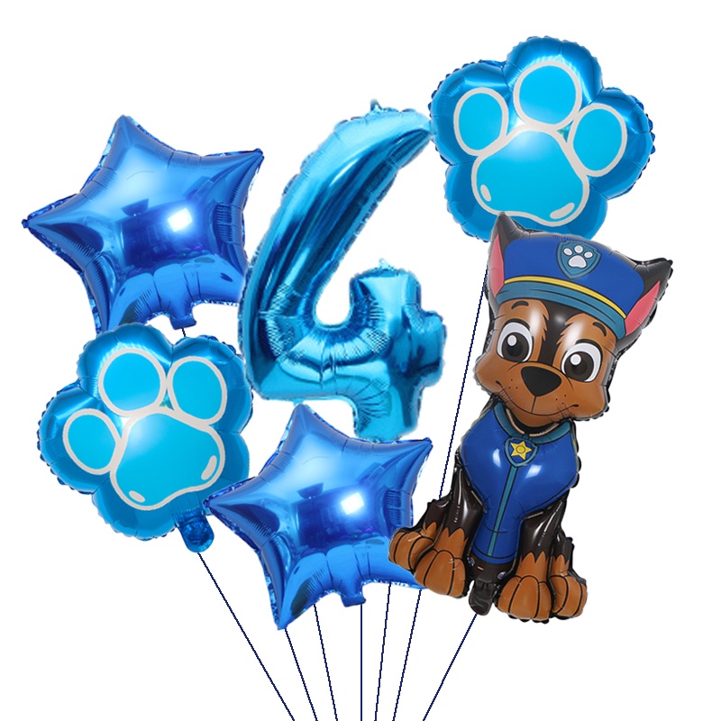 MARSHALL Bong Bóng Nhôm Hình Chú Chó Cứu Hộ Trong Phim Paw patrol Trang Trí Tiệc Sinh Nhật Cho Bé