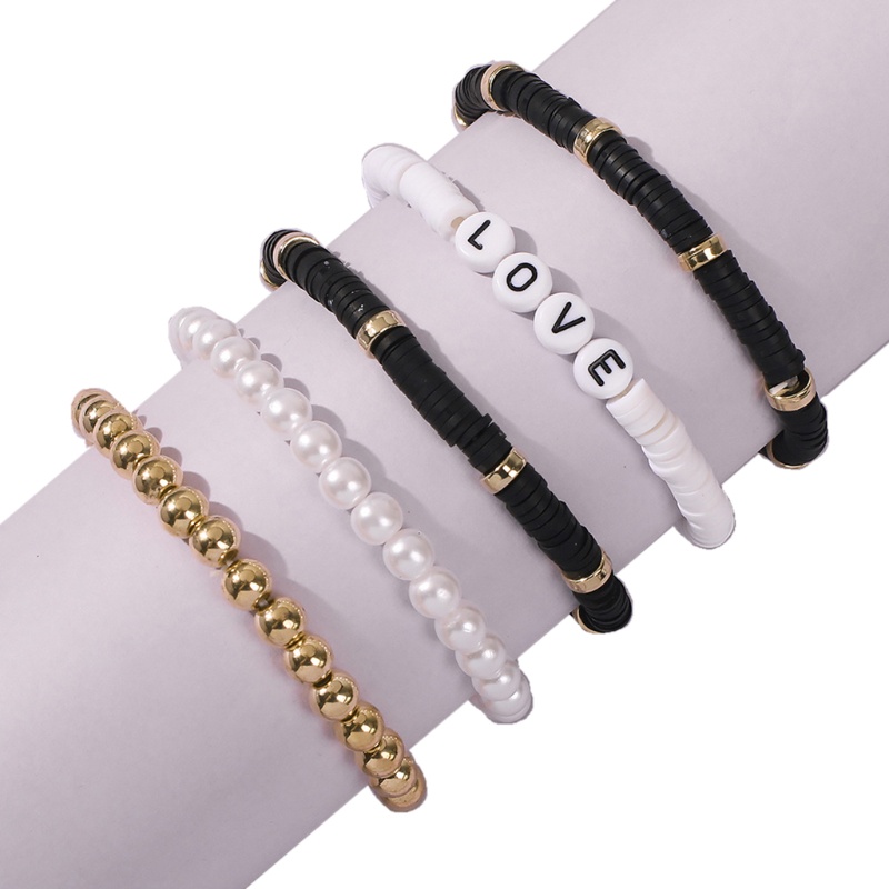 Bộ 5 Vòng Tay Chuỗi Hạt Nhiều Màu Có Thể Điều Chỉnh Thời Trang Đi Biển