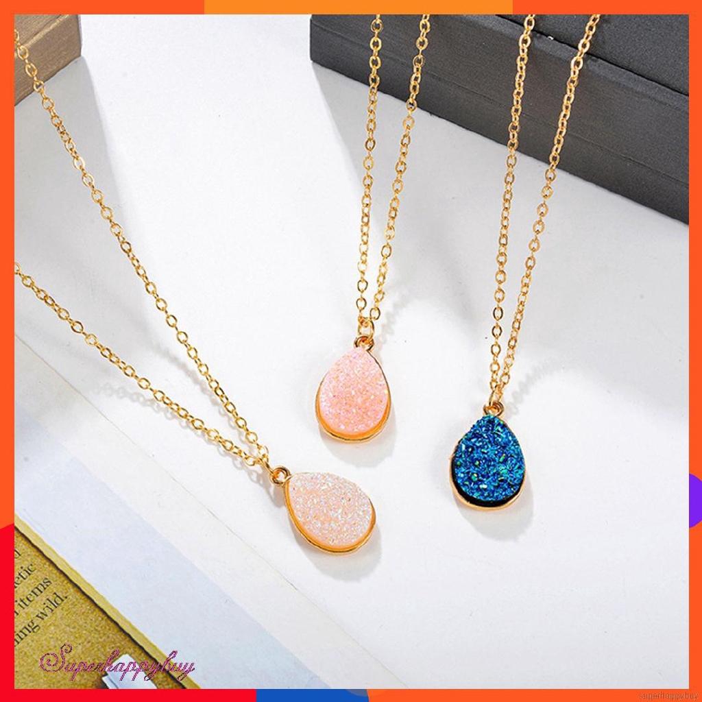 Dây chuyền mặt giọt nước đính đá pha lê thời trang thanh lịch dành cho nữ